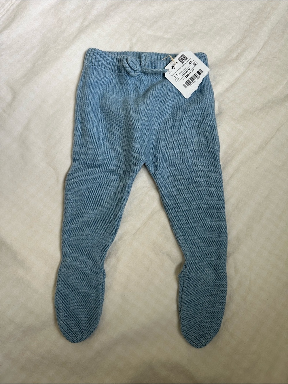 NEW Zara Baby Knit Blue Footed Bottoms